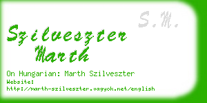 szilveszter marth business card